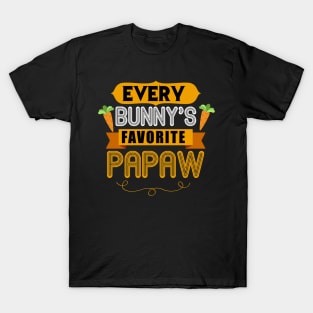 MENS EVERY BUNNYS FAVORITE PAPAW SHIRT CUTE EASTER GIFT T-Shirt